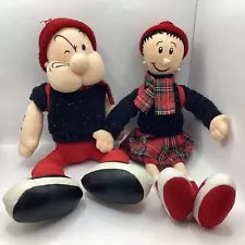 Popeye and Olive Oyl Vintage Dolls Soft Plush Toys Made for Watsons (D1) NS#8748