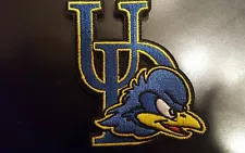 University of Delaware Fightin Blue Hens embroidered iron on patch 3" x 2"