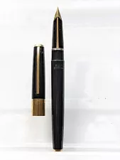 Vtg Nos Black GT Pilot Super 250L Switch Fill Fountain Pen - 14k F Nibs - Works