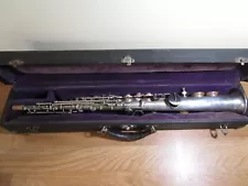 Elkhart LP Low pitch 95601 Soprano Saxophone Silver Color