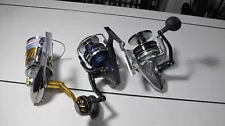 Shimano Stella 20000 SW, Daiwa Saltiga 6500H, Shimano Saragosa SW25000