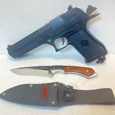 Daisy Model 400 CO2 BB Gun, Desert Eagle And New 9" Mtech fix blade knife