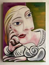 Pablo Picasso Painting (Handmade) Oil on canvas signed & stamped 50 x 70 cm ART