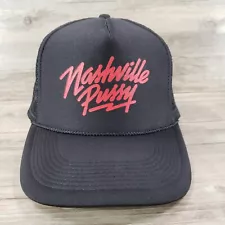 Nashville Pussy Band Hat Cap Snapback Trucker Otto Black Mesh Back Adjustable