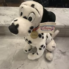 Disney Pongo 101 Dalmations 15" Plush Sitting Up Collar Medallion Vintage