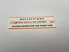 Jukebox Title Strip Diana Ross Supremes Reflections Going Down For The 3rd Time