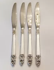 (4) Rogers & Bros KING FREDERIK ROYAL EMPRESS 1969 Silver Plate Dinner Knives