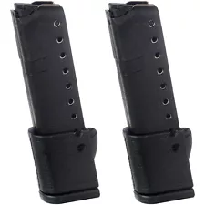 ProMag (2 Pack) 10-Round Magazine for GLOCK Model 42 G42 .380 ACP, GLK 11, Black