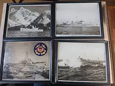 Lot of 4 United States Coast Guard USCG Framed 8x10 labeled Ship Photos 1931-39