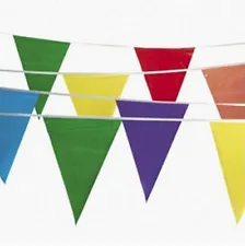 100' Multi Color Flag Pennant Banner Party Decor