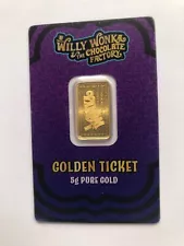 WILLY WONKA PAMP Suisse 5 Gram Gold Bar Golden Ticket