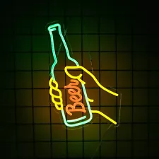 Beer Neon Sign Bar Man Cave Restaurant LED Wall Decoration Home Bar,USB Powered