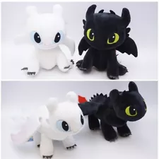 How To Train Your Dragon 3 Toothless Light Fury Plush Doll with Tag 25cm