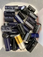 Vintage Assorted Electrolytic Capacitors - Nichicon, Jamicon, Roederstein Etc