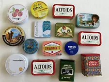 Lot Of Empty ALTOID tins And Assorted Round Tin Collection