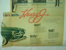 HENRY J--Kaiser-Frazer --1950 Automotive Advertising--Partial Page-