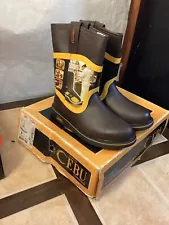 Cebu S/C Work Boots Mens Cowboy Western Rodeo Brown Shedron Leather Soft Size 8M