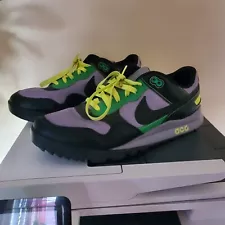 NIKE ACG AIR WILDWOOD SNEAKERS GRAY/BLACK/VOLT-GREEN MENS SIZE 13 (343741-001)