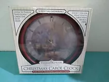 Thomas Kinkade Christmas Carol Clock "Home For The Holiday" Open Box