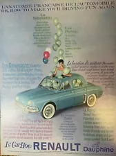 1960 Advertisement Renault Dauphine Le Car Hot