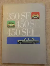 MERCEDES BENZ 350 SE 450 SE 450 SEL Car Sales Brochure German text