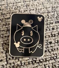 WDW Pig with Mouse Ears Stick people Hidden Mickey Series III Disney Pin