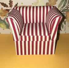 RED AND WHITE STRIPE CHAIR 1:12 scale Brand new L@@k