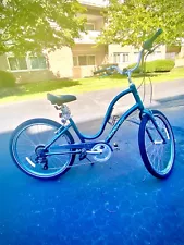 Trec Electra Towne 7 speed Step Thru Bicycle- Color = Turquoise