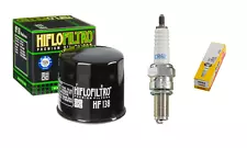 Tune Up Kit Oil Filter & Spark Plug For 00-01 Suzuki QuadMaster 500 LT-A500 500F (For: Suzuki)