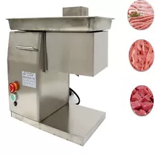 QX Stainless Steel Commercial Meat Cutting Machine 3mm Blade Output 250kg/h 110V