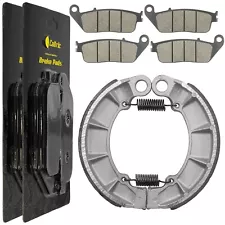 Front Brake Pads & Rear Brake Shoes for Honda PC800 Pacific Coast 89-90 1994-98