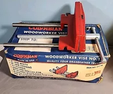 Vintage Columbian 7" Woodworkers Vise W Popup Dog No. 178 Made in USA