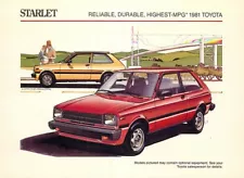 Advertising Postcard 1981 Toyota Starlet Automobile