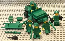 LEGO Minifigures 5 Army Men Military Soldiers Rifles Lego Jeep Minifigs Guys