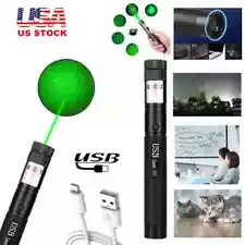 9900Mile 532nm Rechargeable Green Laser Pointer Pen Astronomy Visible Beam Lazer