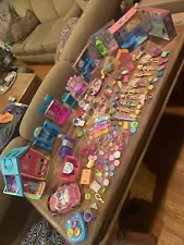 Polly Pocket Dolls with Clothes Accessories Lot