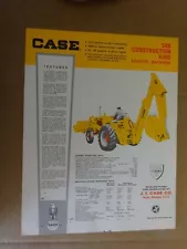 vintage JI Case Tractor 580 Construction King Loader Backhoe Sales Brochure