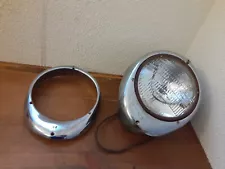 Vintage1937-1939 Ford Headlight Bucket Assembly and Trim Bezel Rings (For Parts)