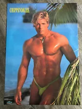 Hot Guy Vintage Poster Chippendales Male Model Sexy Blonde Beefcake Gay Interest