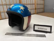 1960'S EASY RIDER CAPTAIN AMERICA STARS/STRIPES MOTORCYCLE HELMET