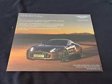 2011 Aston Martin Brochure Sheet DB9 DBS V8 Vantage S V12 Virage Zagato Catalog