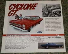 ★★1966 MERCURY COMET CYCLONE GT 427 PICTURE FEATURE PRINT 66-2★★ (For: 1966 Mercury Comet)