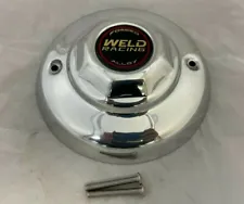 WELD RACING 9-1/8" Dia 8 Lug Aluminum 2.5" Tall Wheel Rim Center Cap 2 Bolt Hole