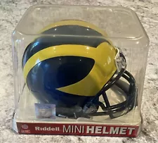 New ListingMichigan Wolverines NCAA Mini Authentic Helmet by Riddell College 3 5/8