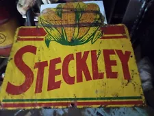 Rare Vintage Steckley Seed Corn Sign