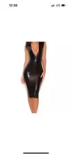 House Of CB, Latex dress Riviera Black " Kim Kardashian style" 100% Latex S