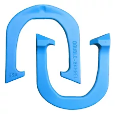 Double-Barrel Professional Pitching Horseshoes- Blue One Pair, Made in USA