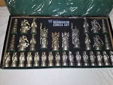 Vintage TAG Antique Mandarin Chess Set Presentation Edition Metallic Silver Gold