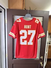 Authentic Nike Kansas City Chiefs #27 Kareem Hunt NFL Football Jersey KC Mahomes