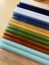 ð¥Pyrex Glass Tubing Multi Colored Verity Bundle Glassblowing Lampworking 33coe